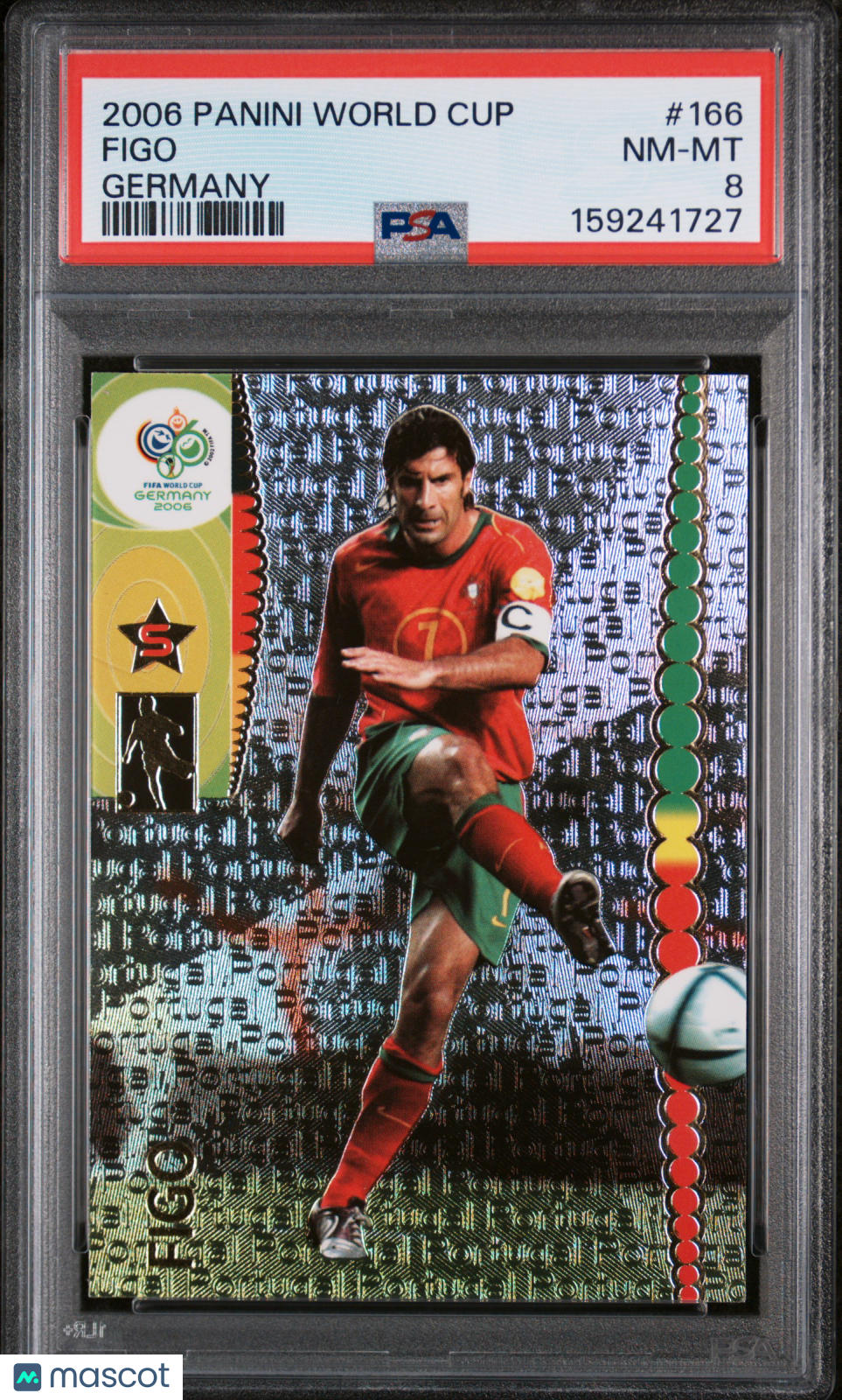 2006 Panini World Cup Germany Figo #166 PSA 8