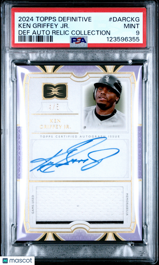 2024 Topps Definitive Collection Auto Relic Ken Griffey JR. #DARCKG PSA 9 /5