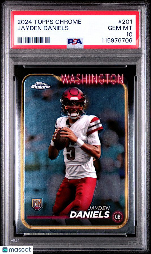 2024 Topps Chrome Jayden Daniels #201 PSA 10