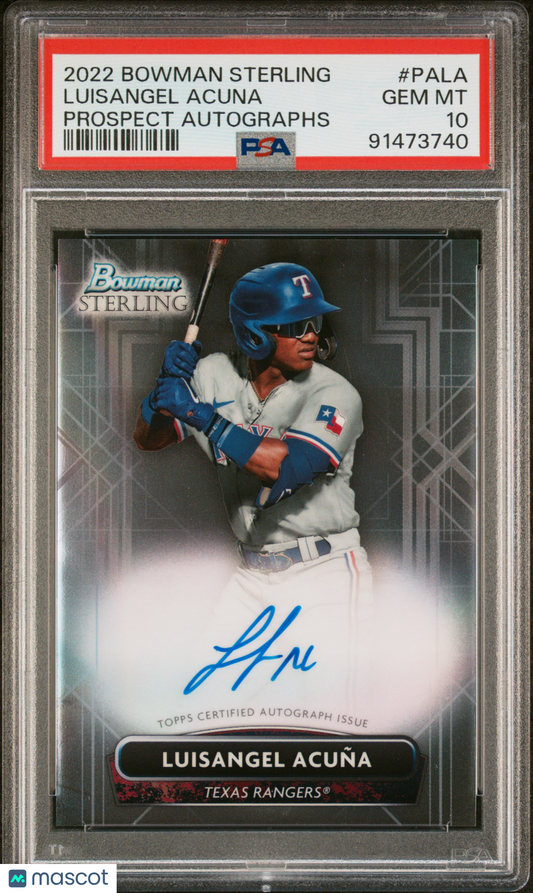 2022 Bowman Sterling Prospect Autographs Luisangel Acuna #PALA PSA 10