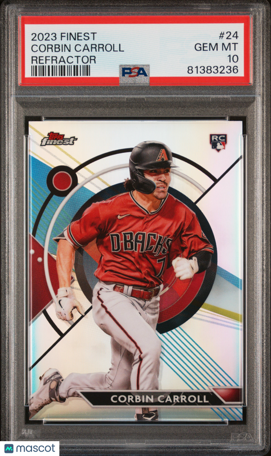 2023 Topps Finest Corbin Carroll #24 Refractor PSA 10