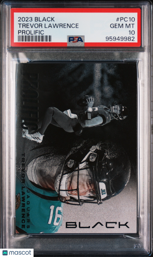 2023 Panini Black Prolific Trevor Lawrence #PC10 PSA 10