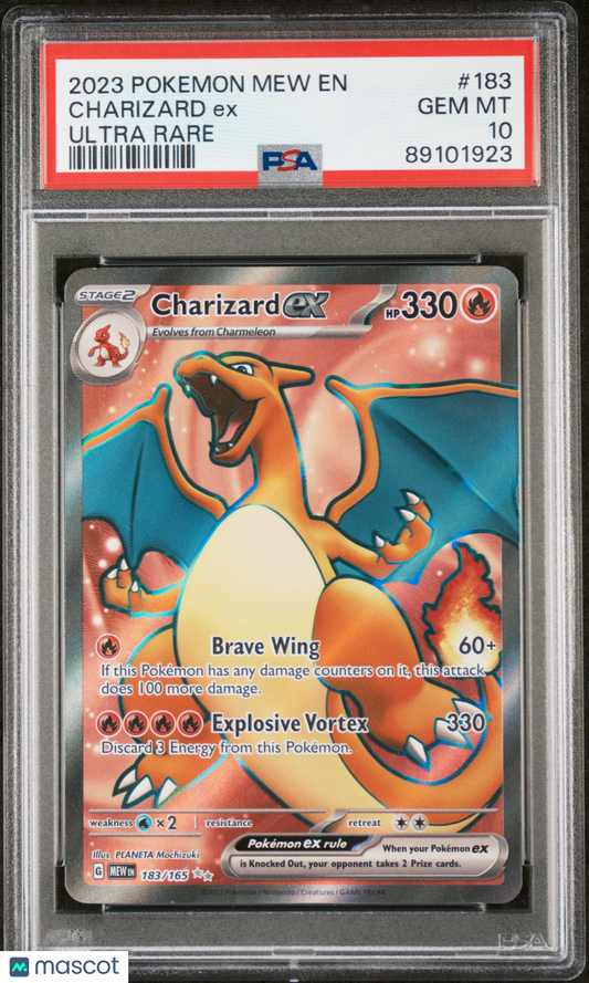2023 Pokemon Mew EN-151 Charizard EX #183 PSA 10