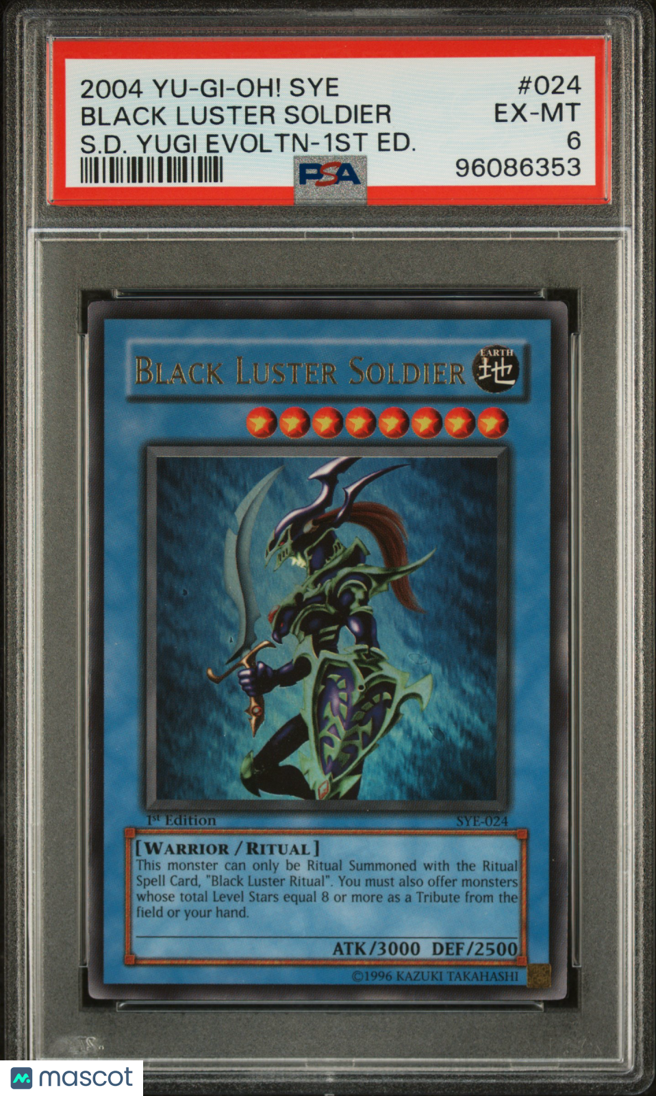 2004 Yu-Gi-Oh! Evolution Black Luster Soldier SYE-024 1ST Ed. PSA 6