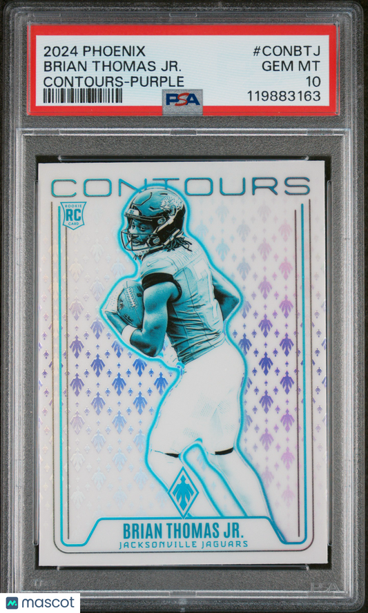 2024 Panini Phoenix Contours Brian Thomas JR. #CONBTJ Purple PSA 10