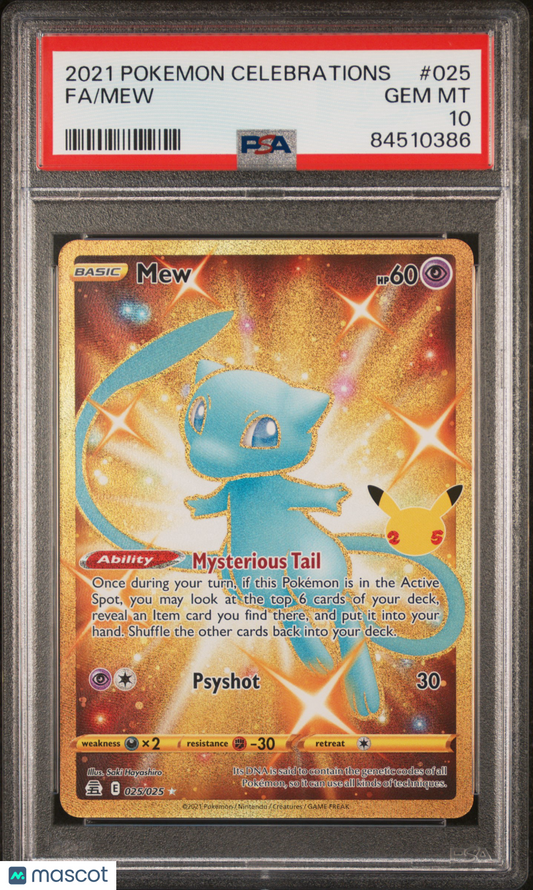 2021 Pokemon Celebrations Mew #025 Fa PSA 10