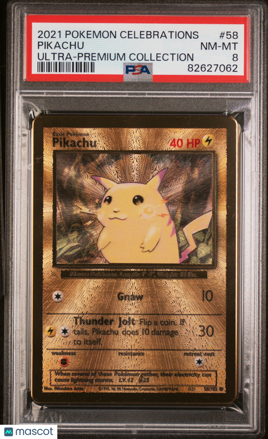 2021 Pokemon Celebrations Ultra-Premium Collection Pikachu #58 PSA 8