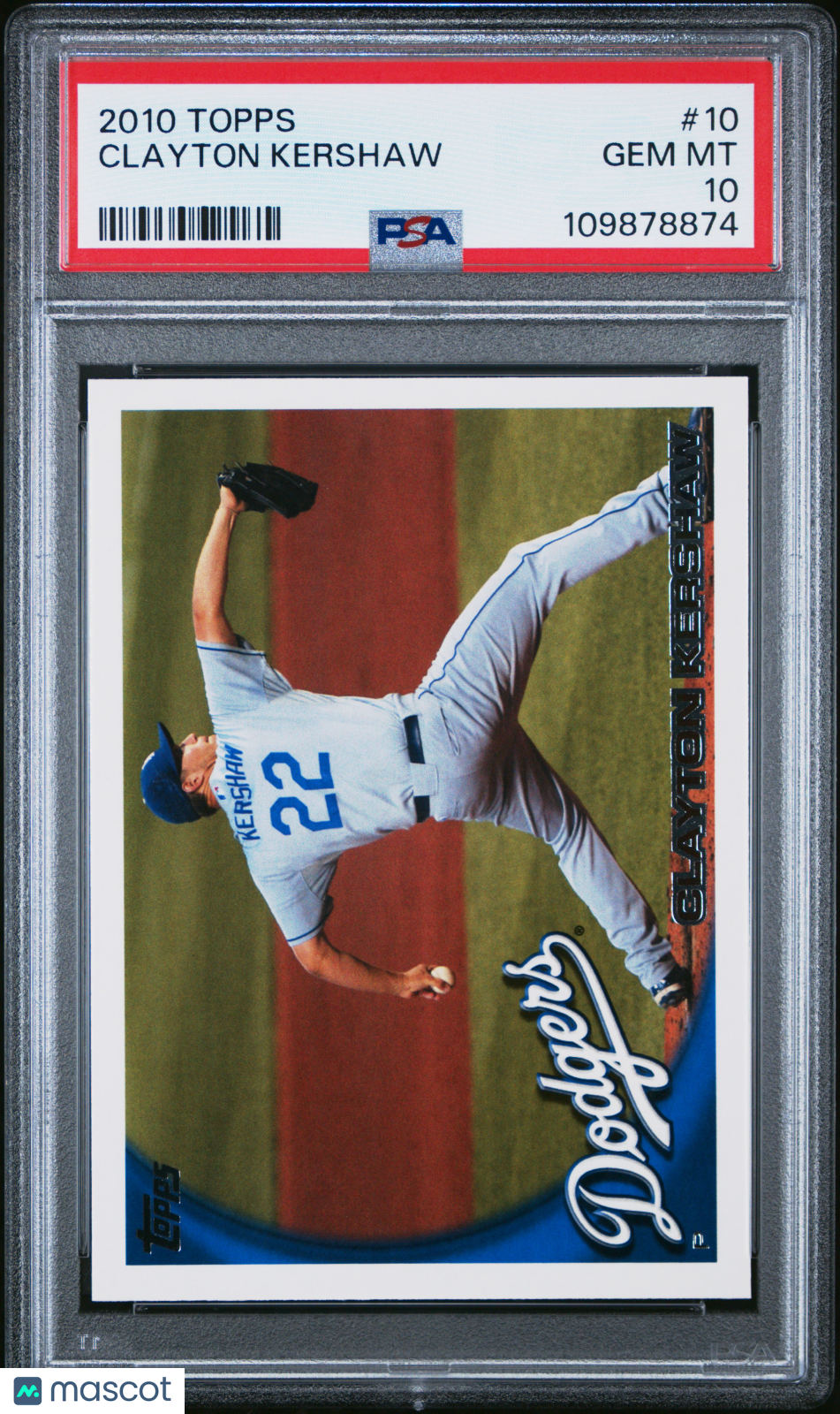 2010 Topps Clayton Kershaw #10 PSA 10