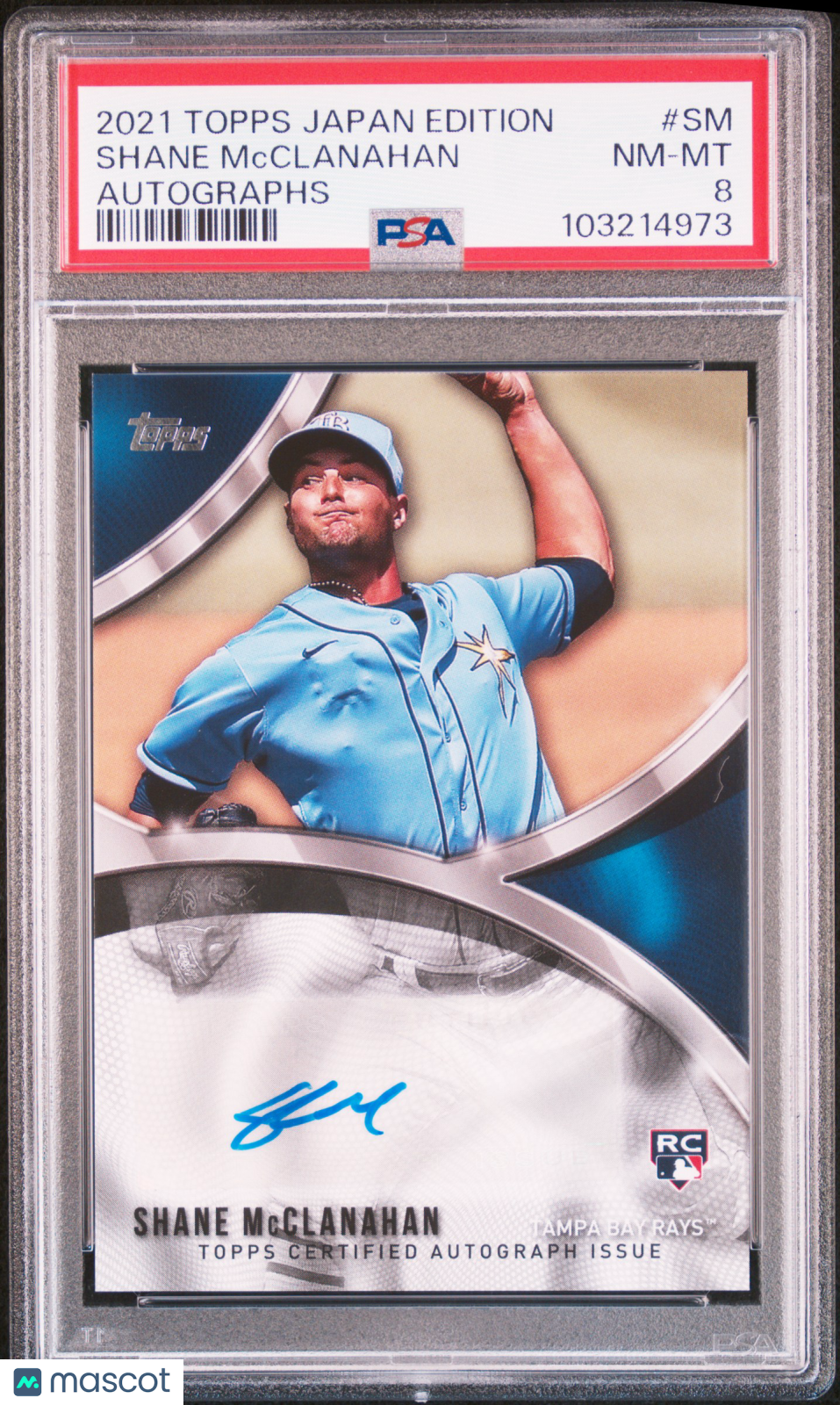 2021 Topps Japan Edition Autographs Shane Mcclanahan #SM PSA 8