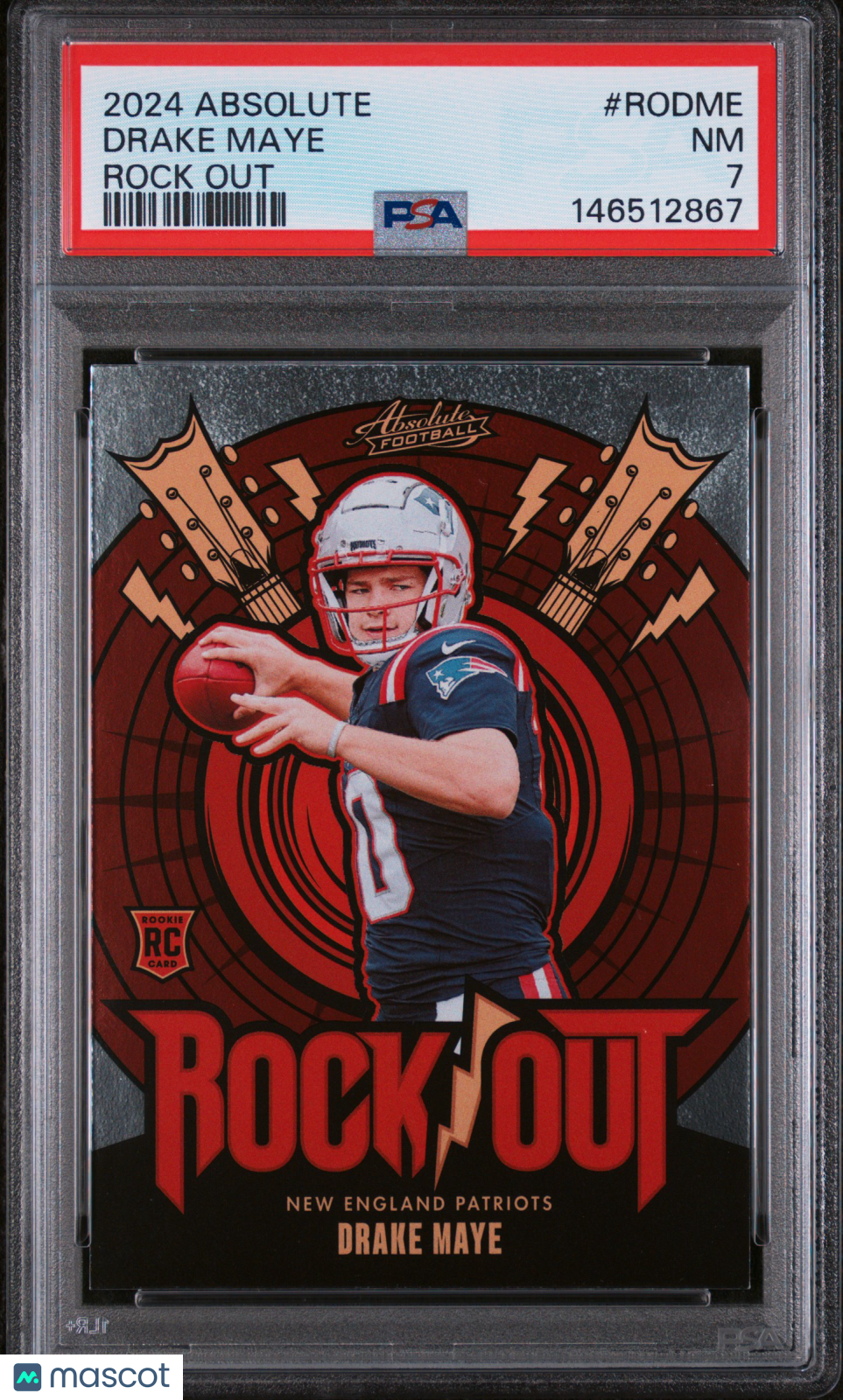 2024 Panini Absolute Rock Out Drake Maye #RODME PSA 7