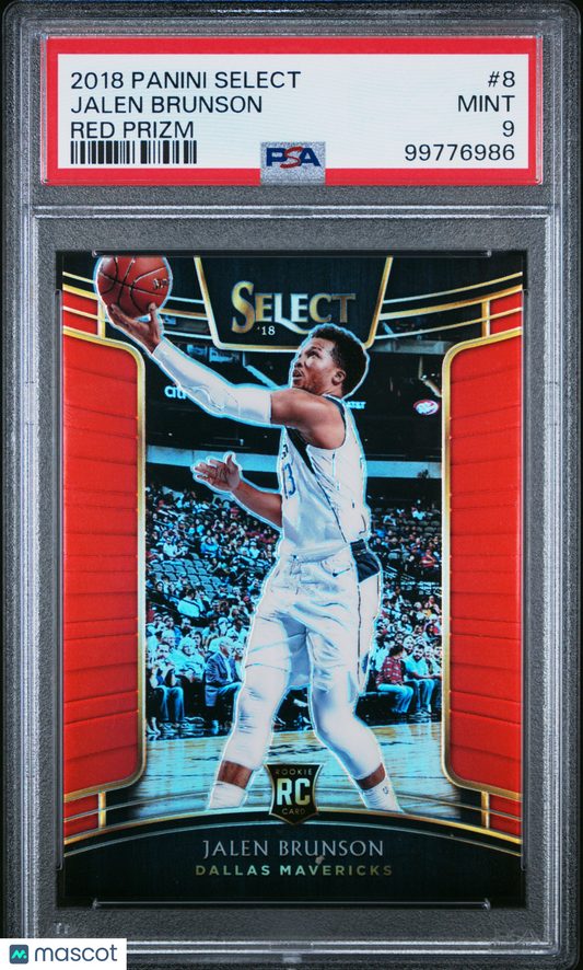 2018 Panini Select Jalen Brunson #8 Red Prizm PSA 9