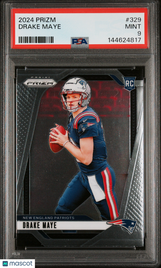 2024 Panini Prizm Drake Maye #329 PSA 9