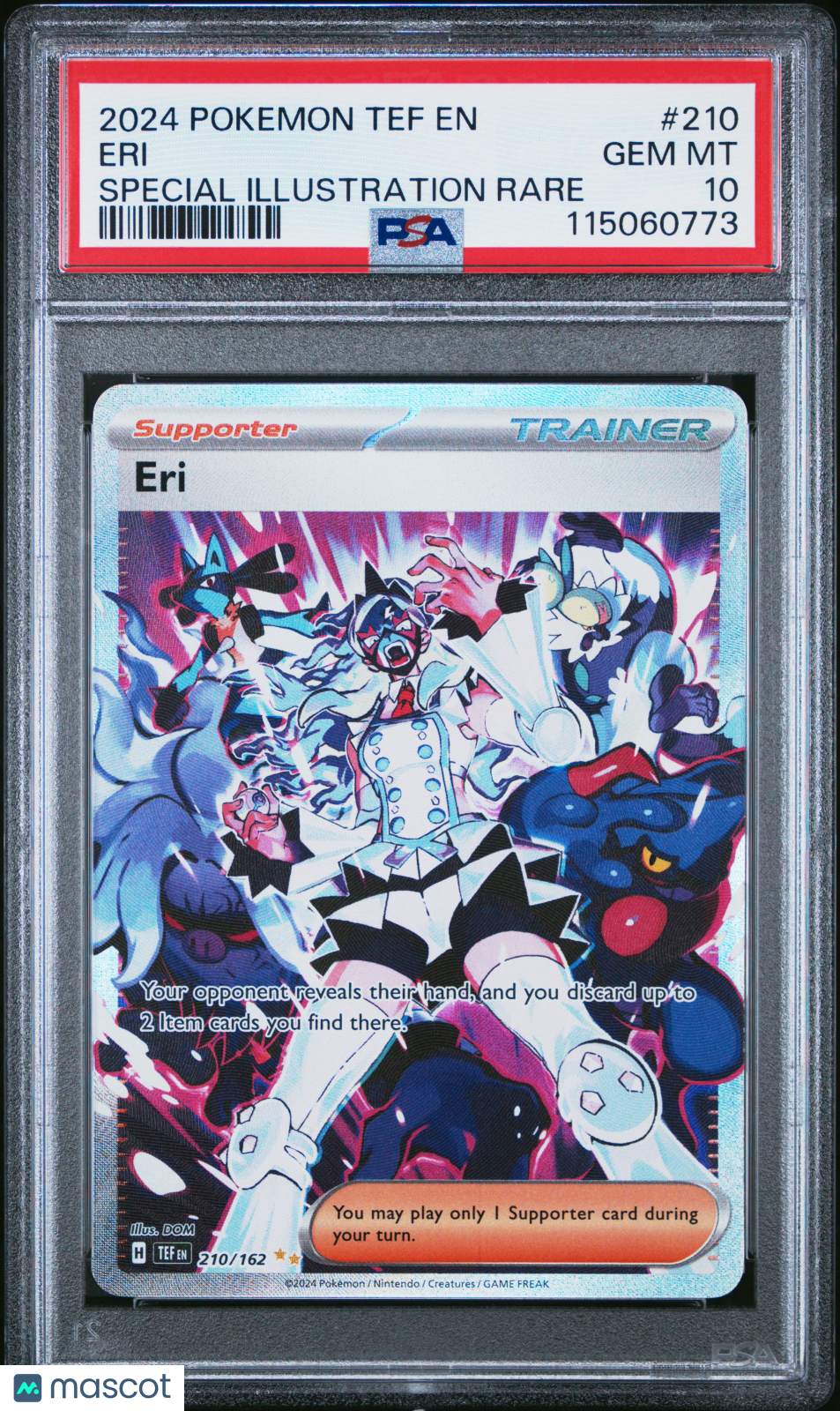 2024 Pokemon Tef EN-Temporal Forces Eri #210 Special Illustration Rare PSA 10