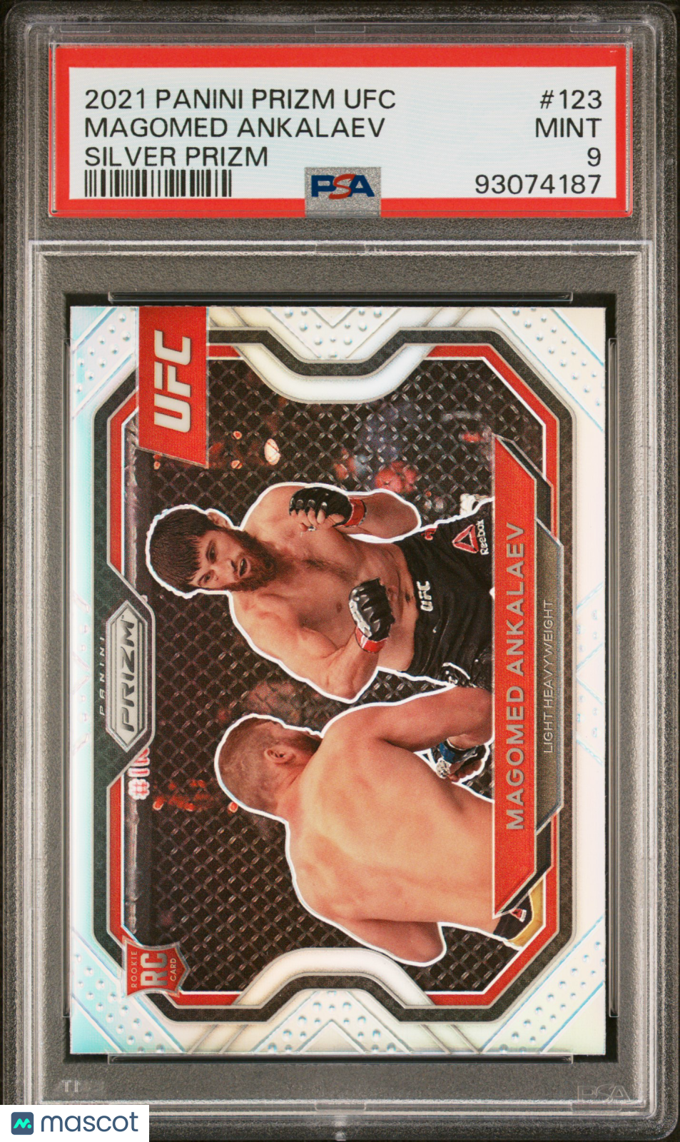 Panini 2021 Prizm UFC Magomed Ankalaev #123 Silver PSA 9