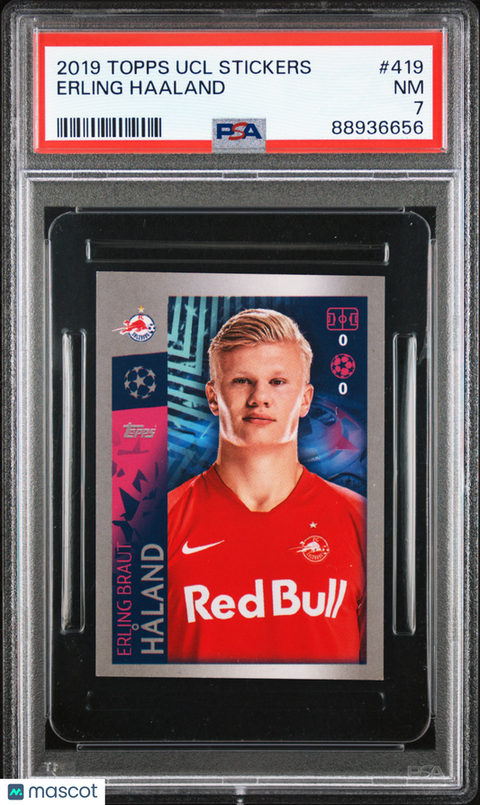 2019 Topps UEFA Champions League Stickers Erling Haaland #419 PSA 7