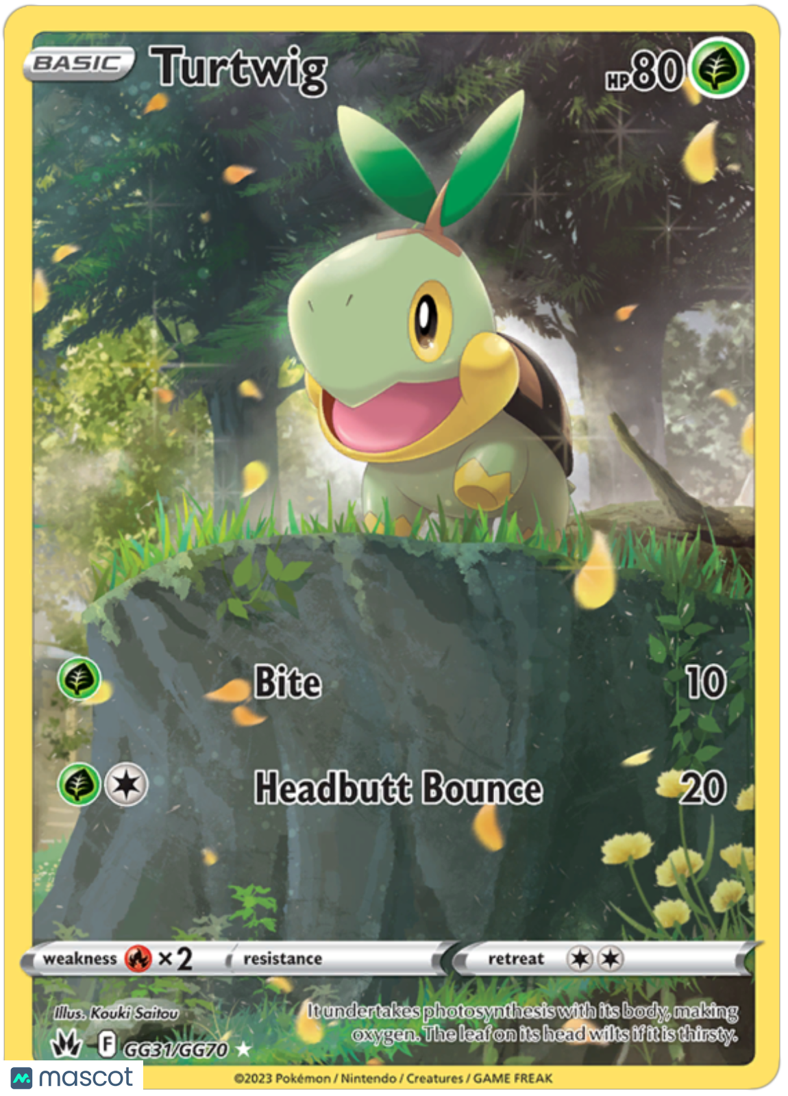 2023 Pokemon Crown Zenith Turtwig #GG31 Unlimited AGS 10