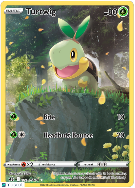 2023 Pokemon Crown Zenith Turtwig #GG31 Unlimited AGS 10