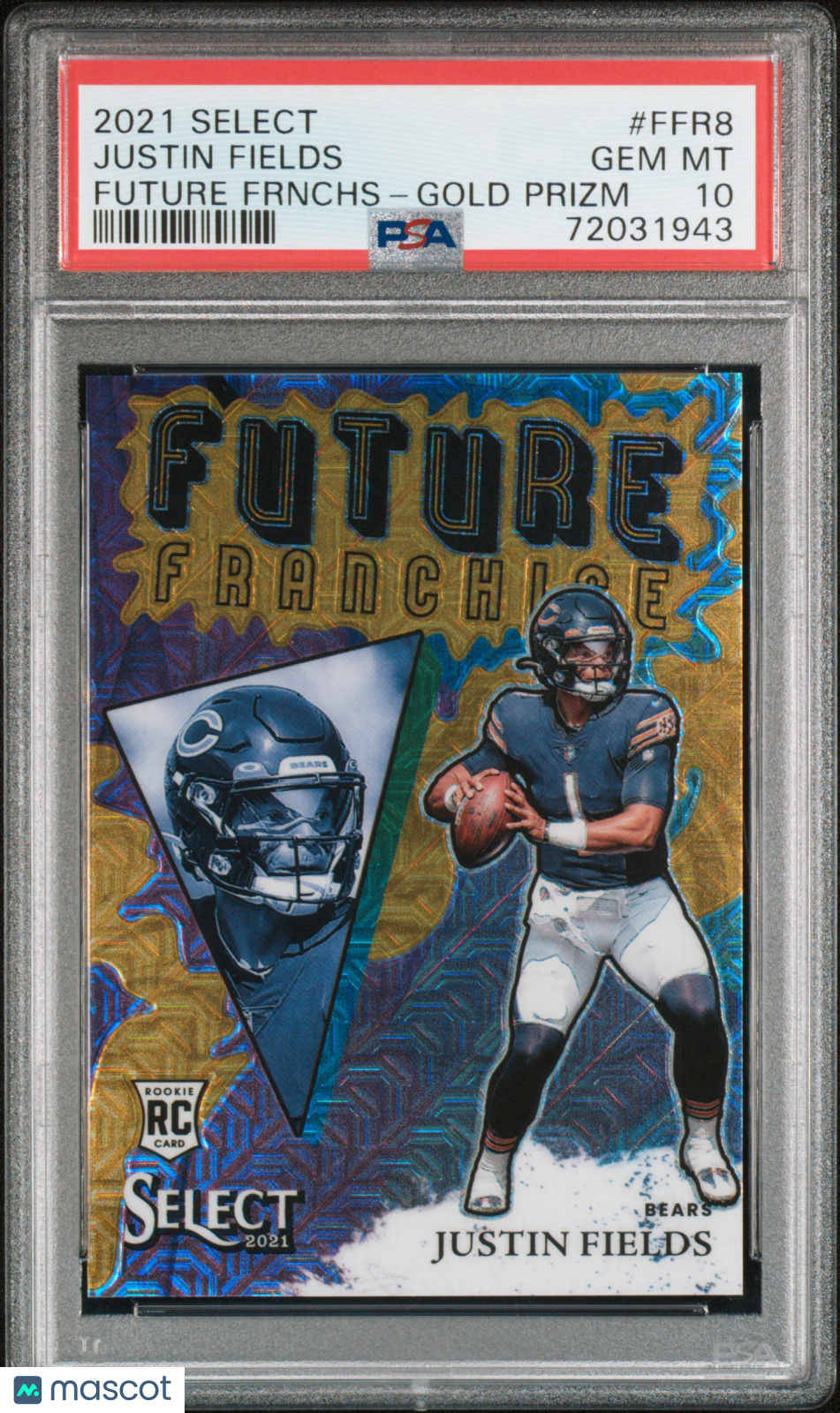 2021 Panini Select Future Franchise Justin Fields #FFR8 Frnchs Gold Prizm /10 PSA 10