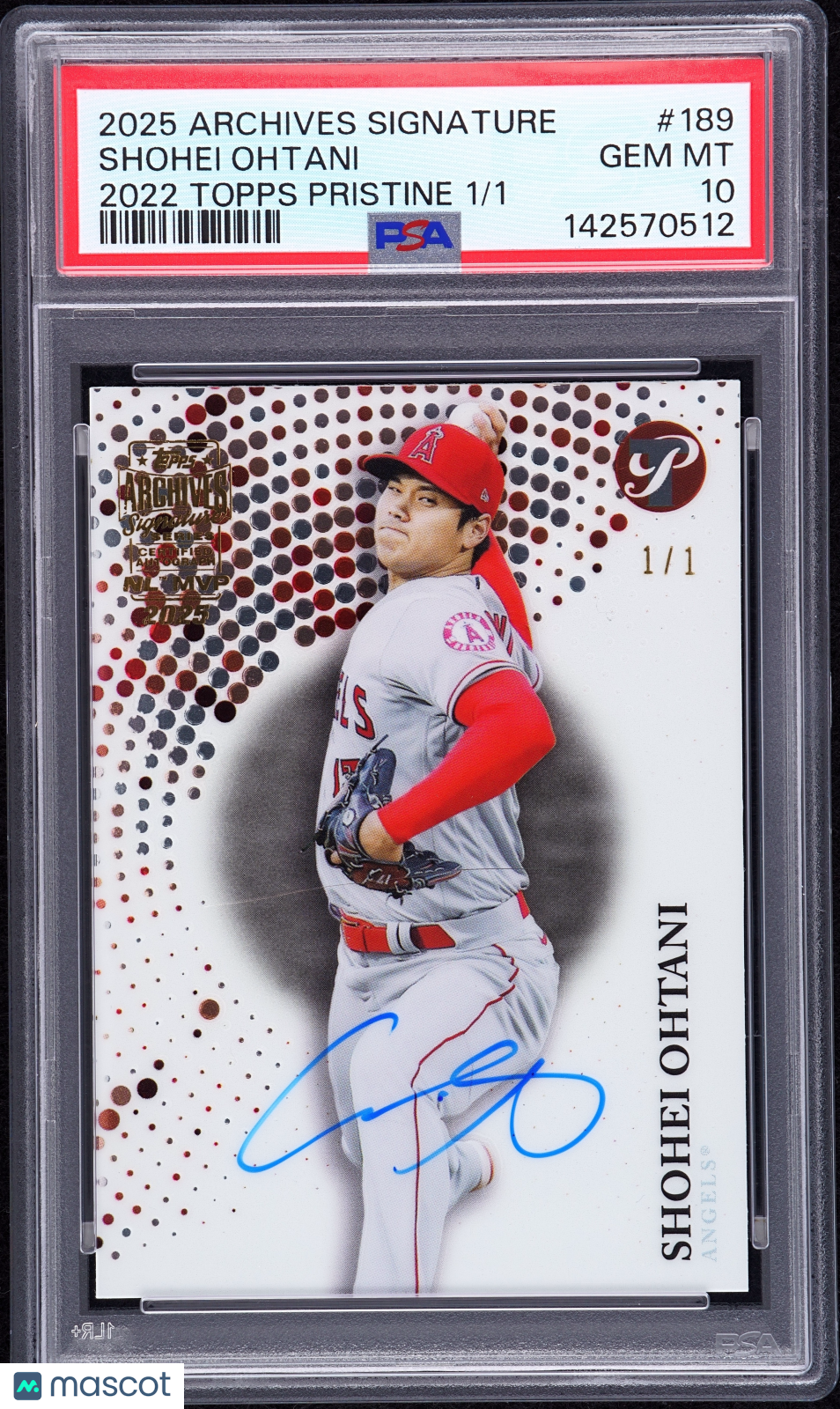 2025 Topps Archives Signature Series Shohei Ohtani #189 PSA 10 /1