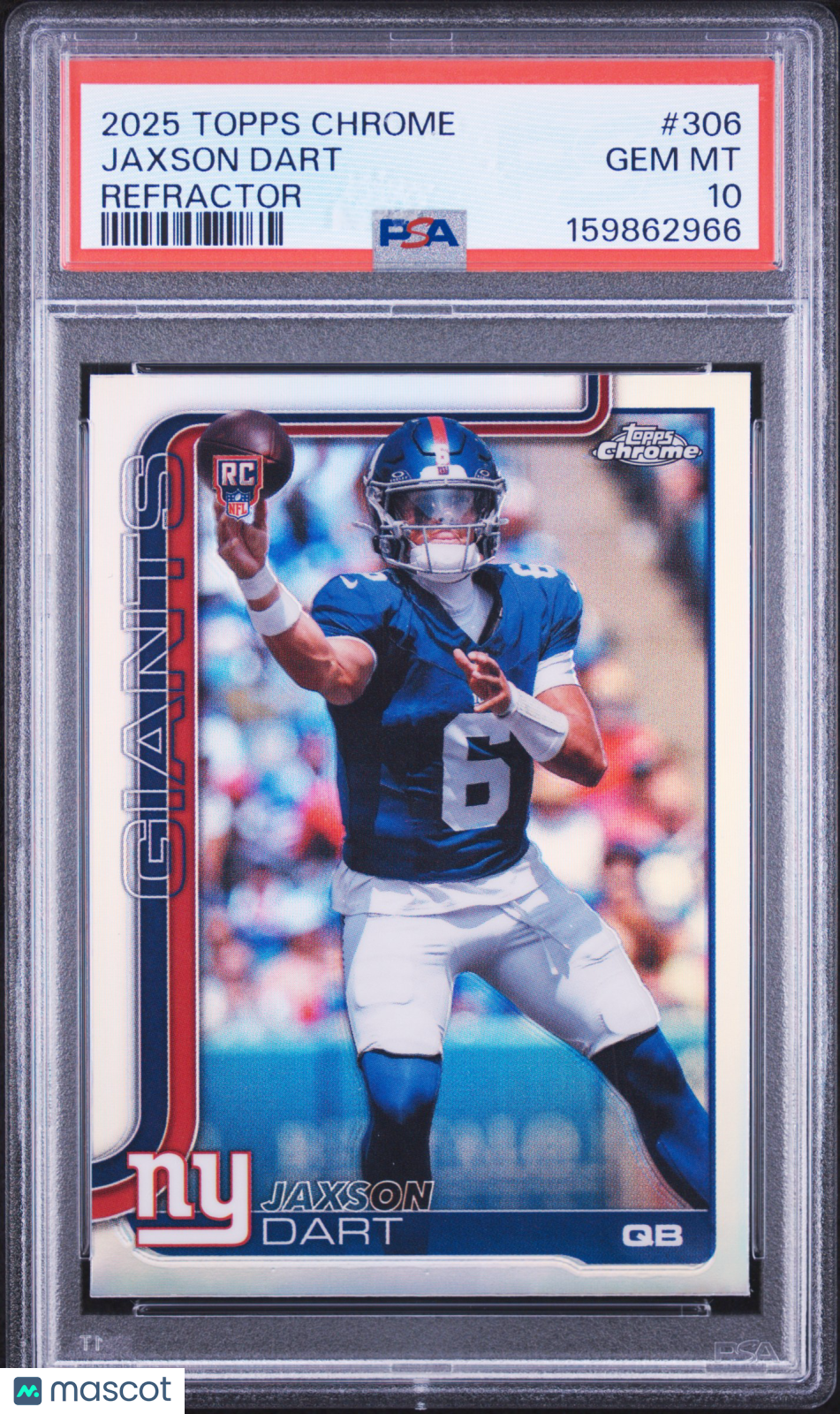 2025 Topps Chrome Jaxson Dart #306 Refractor PSA 10