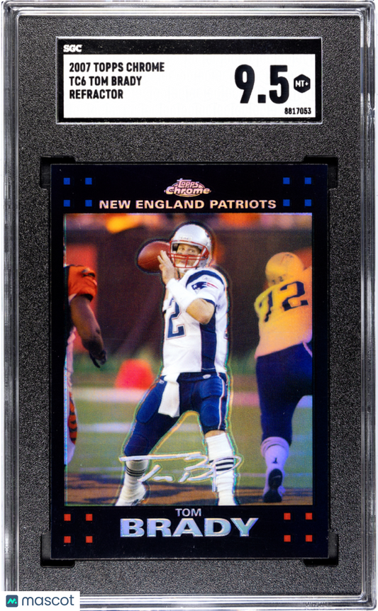 2007 Topps Chrome Tom Brady #TC6 Refractor SGC 9.5