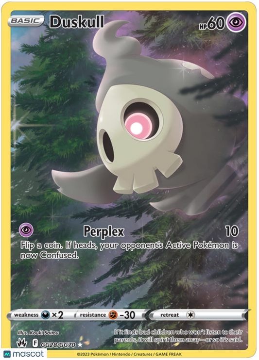 2023 Pokemon Crown Zenith Duskull #GG28 Unlimited AGS 10