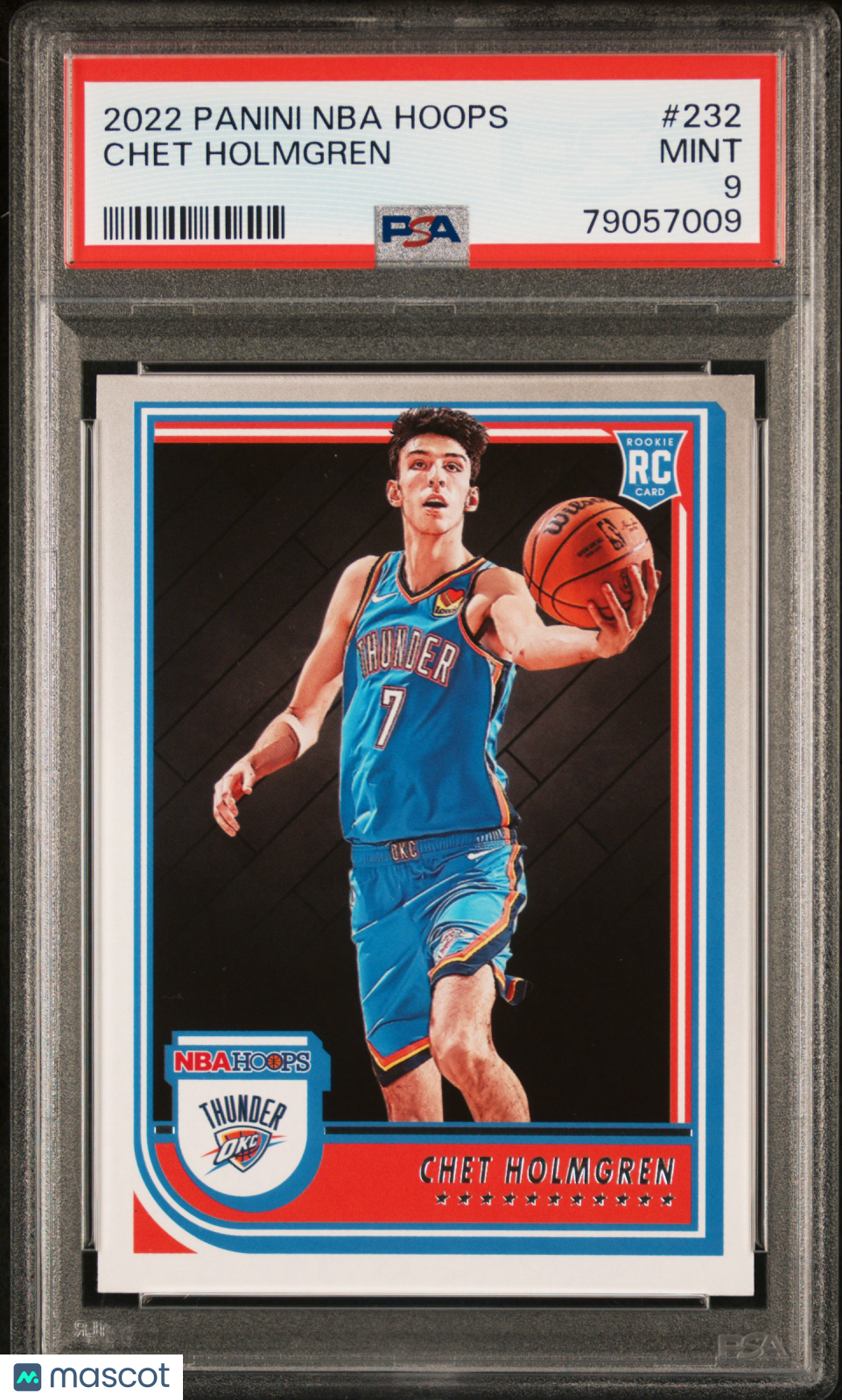 2022 Panini NBA Hoops Chet Holmgren #232 PSA 9