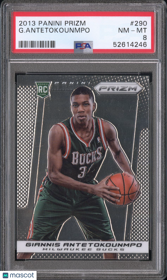 2013 Panini Prizm G. Antetokounmpo #290 PSA 8