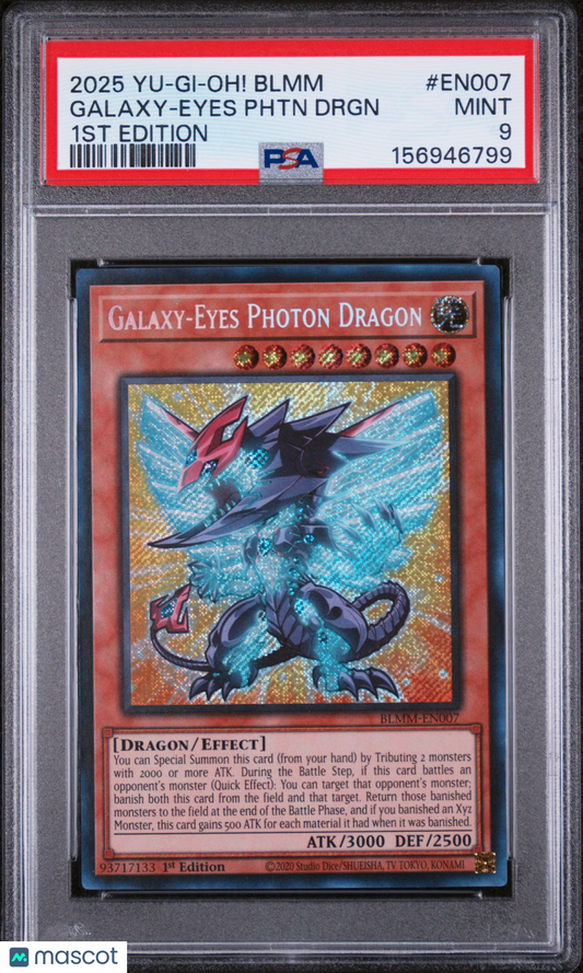 2025 Yu-Gi-Oh! Blmm Galaxy-Eyes Photon Dragon #EN007 1st Edition PSA 9