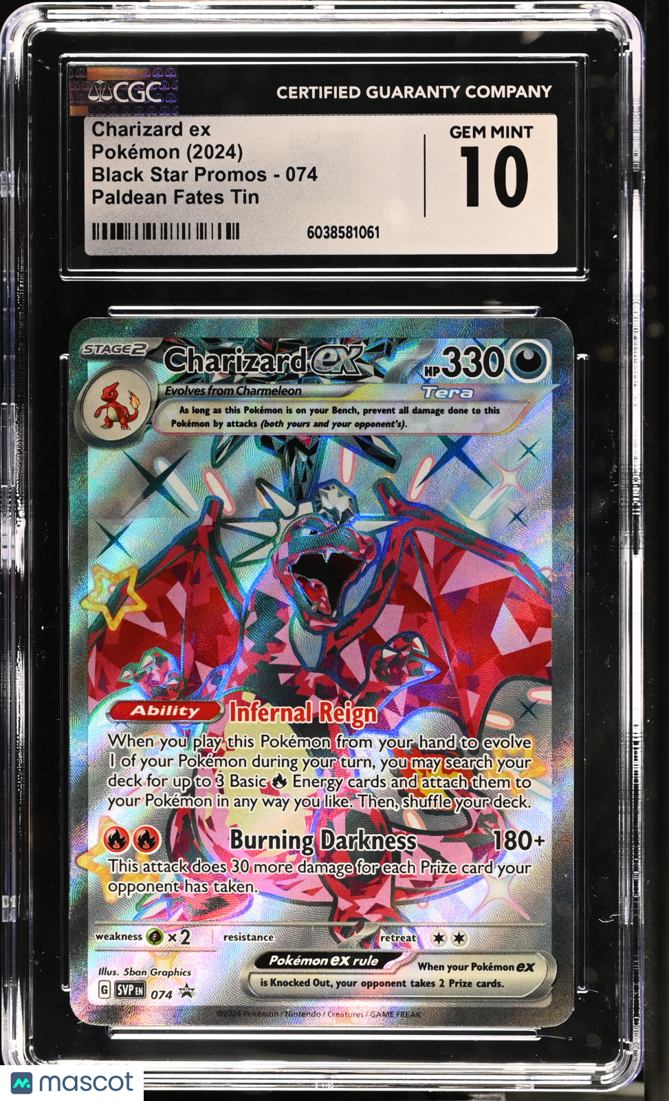 2024 Pokemon Black Star Promos Charizard ex #074 CGC 10