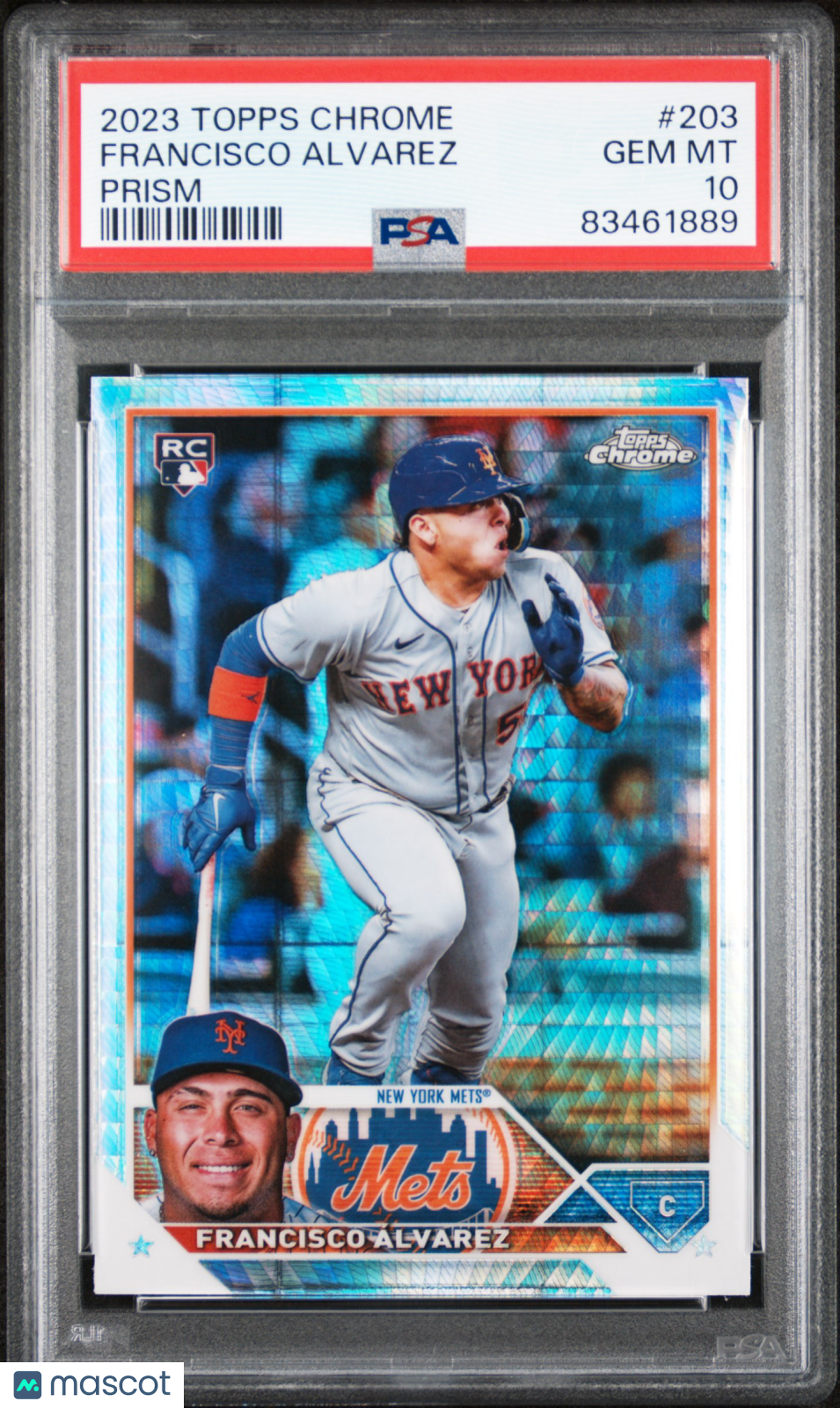 2023 Topps Chrome Francisco Alvarez #203 Prism Refractor PSA 10
