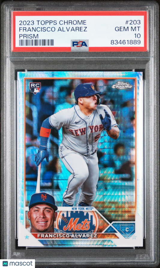 2023 Topps Chrome Francisco Alvarez #203 Prism Refractor PSA 10