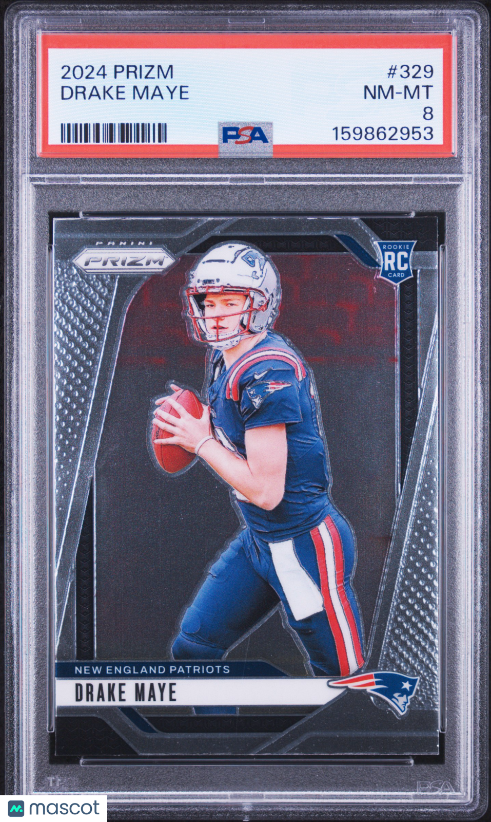 2024 Panini Prizm Drake Maye #329 PSA 8