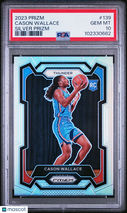 2023 Panini Prizm Cason Wallace #139 Silver RC PSA 10