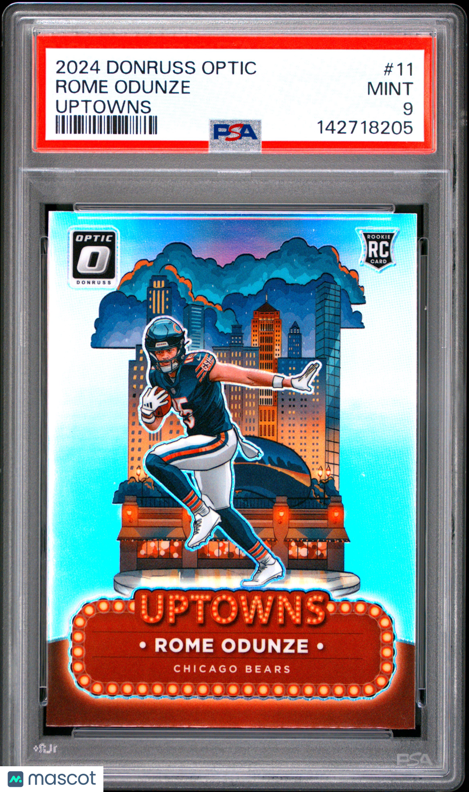 2024 Panini Donruss Optic Uptowns Rome Odunze #11 PSA 9