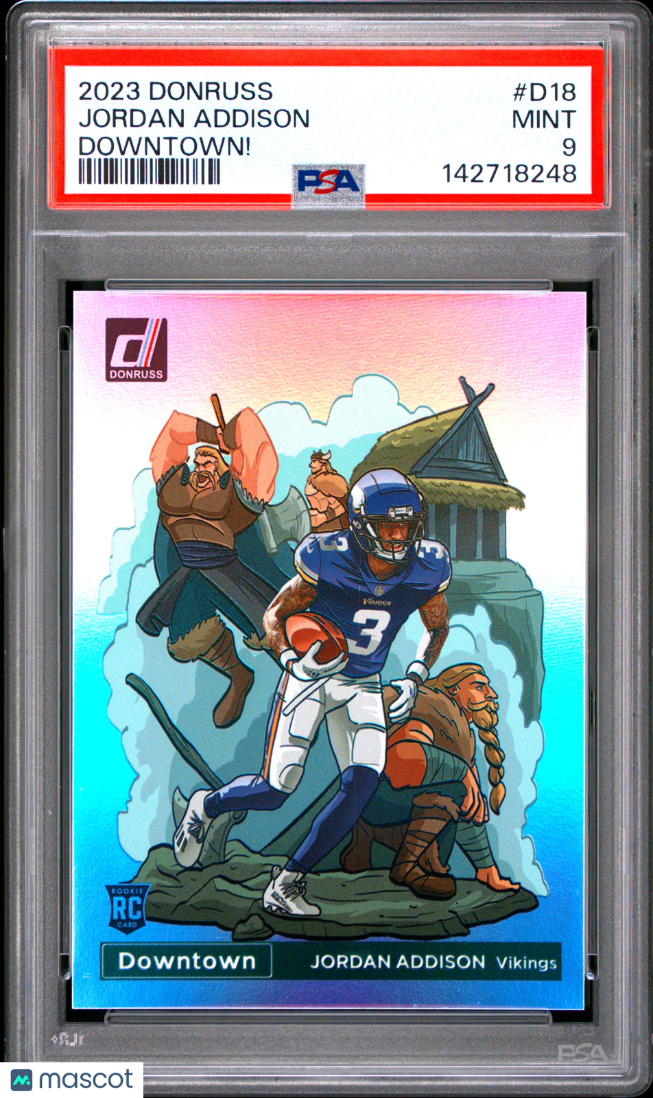 2023 Panini Donruss Downtown! Jordan Addison #D18 PSA 9