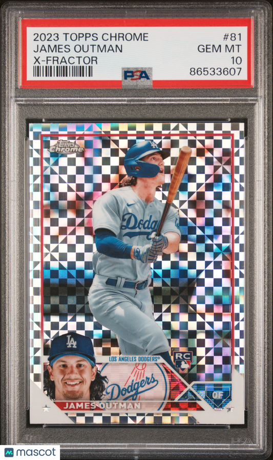 2023 Topps Chrome James Outman #81 X Fractor PSA 10