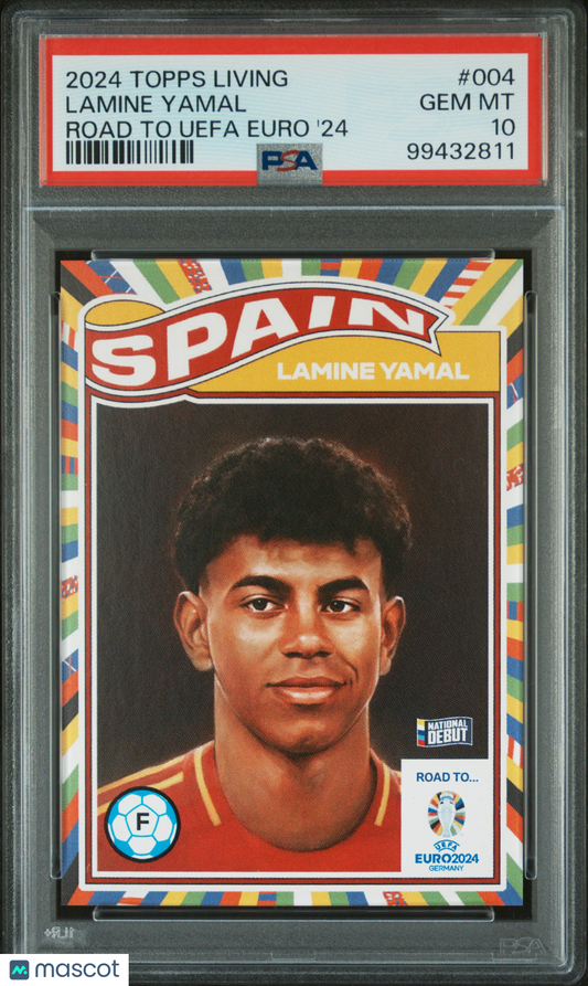 2024 Topps Living Road To UEFA Euro 2024 Lamine Yamal #004 '24 PSA 10
