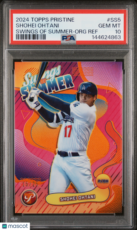 2024 Topps Pristine Swings Of Summer Shohei Ohtani #SS5 Org Ref PSA 10