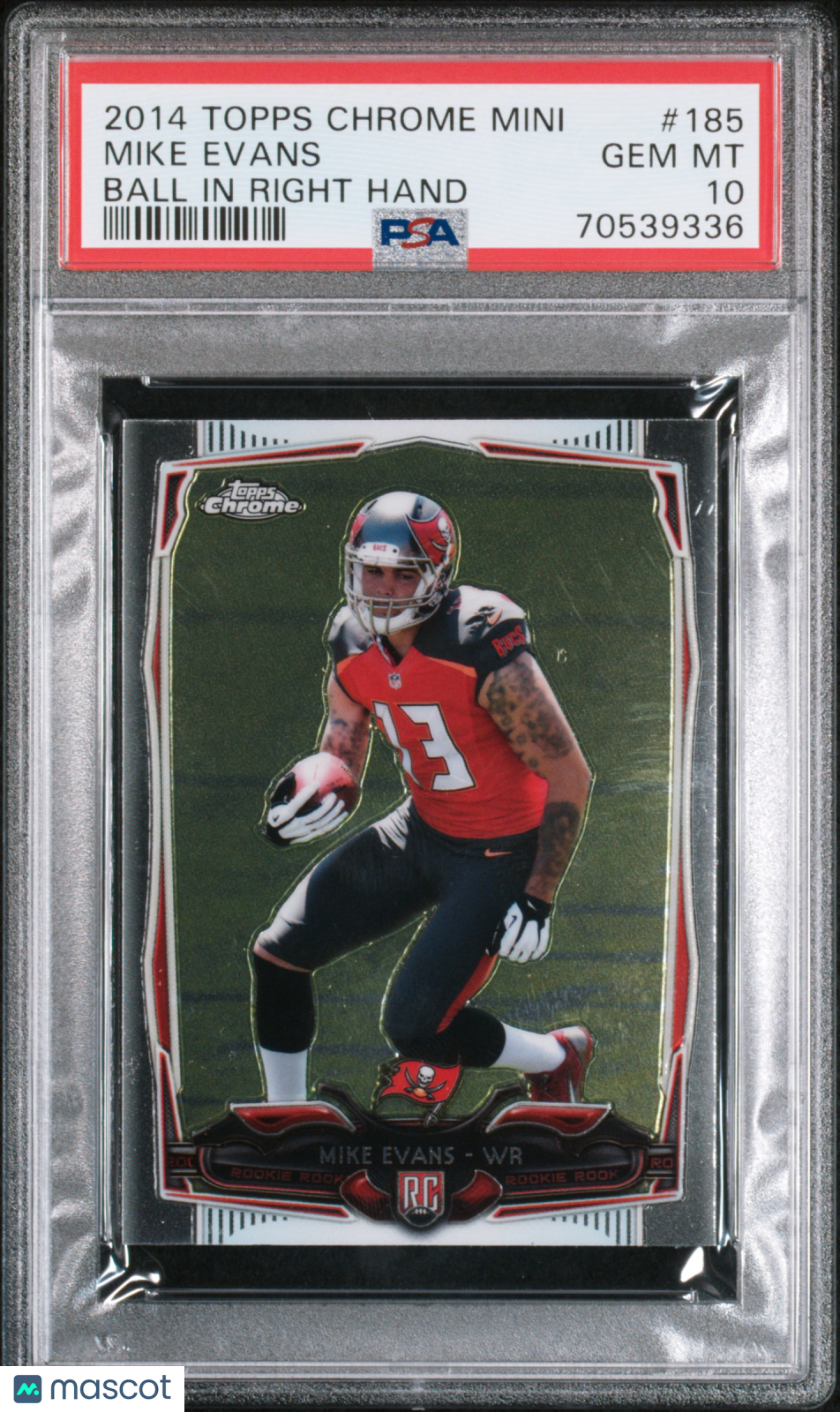 2014 Topps Chrome Mini Mike Evans #185 Ball Right Hand PSA 10
