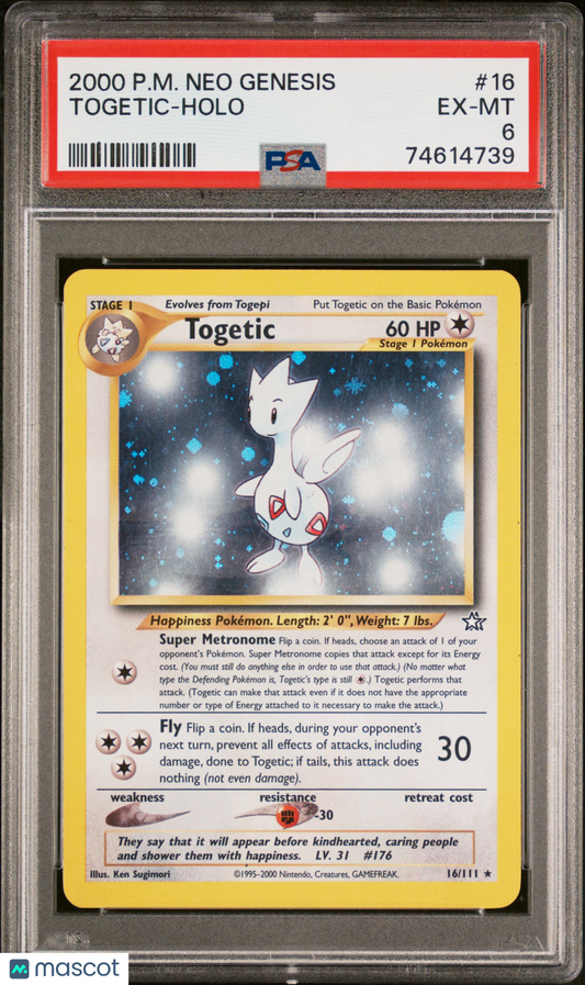 2000 Pokemon Neo Genesis Togetic #16 PSA 6