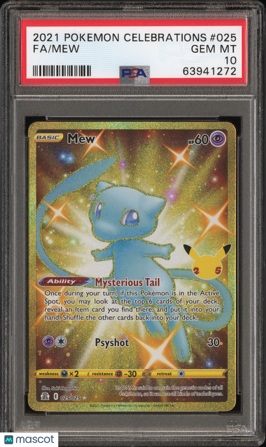 2021 Pokemon Celebrations Mew #025 Fa PSA 10