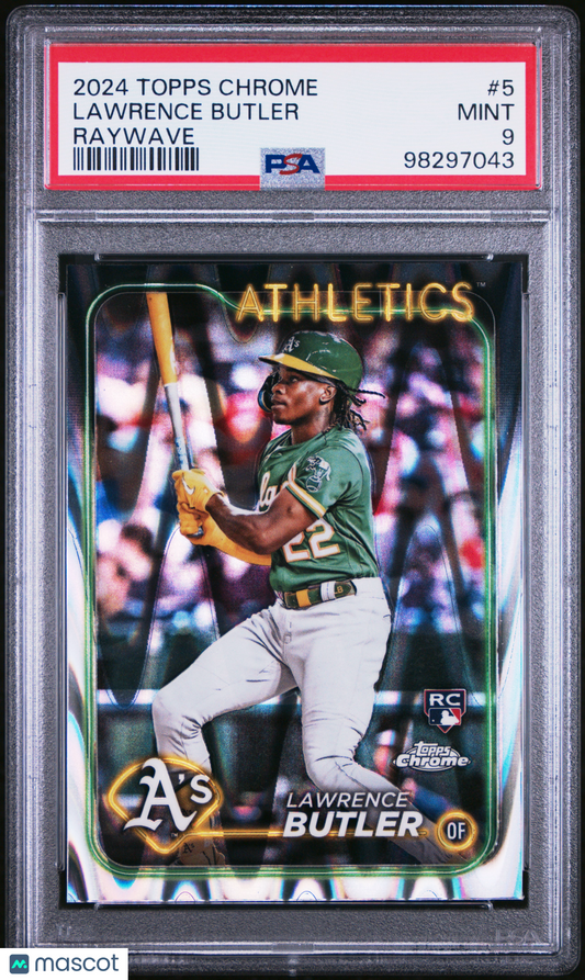 2024 Topps Chrome Lawrence Butler #5 Raywave PSA 9