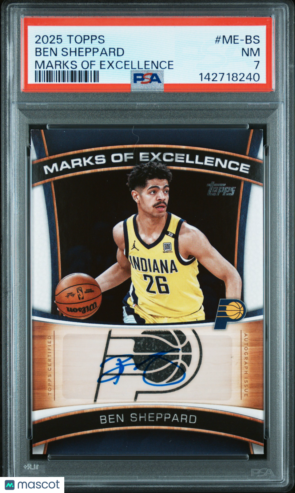 2025 Topps Marks Of Excellence Ben Sheppard #ME-BS PSA 7