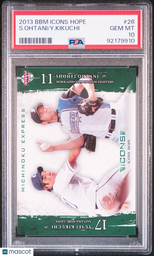 2013 BBM Icons Hope Y. Kikuchi S. Ohtani #26 PSA 10