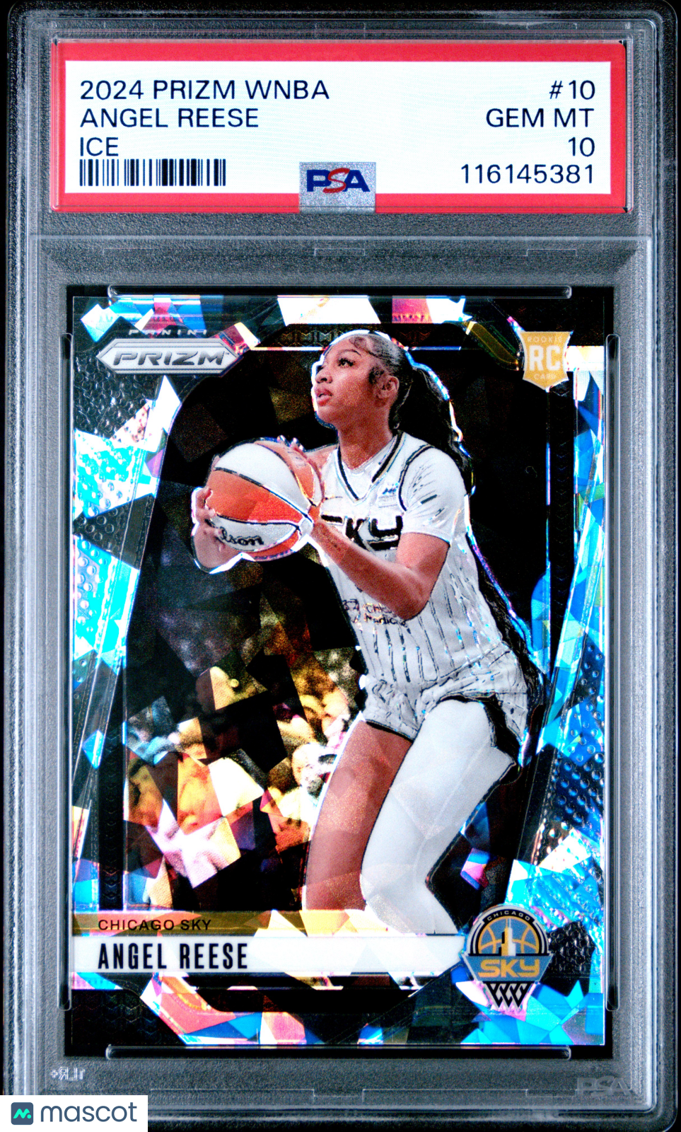 2024 Panini Prizm WNBA Angel Reese #10 Ice PSA 10