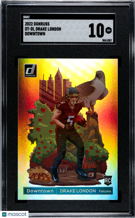2022 Donruss Drake London #DT-DL Downtown RC SGC 10