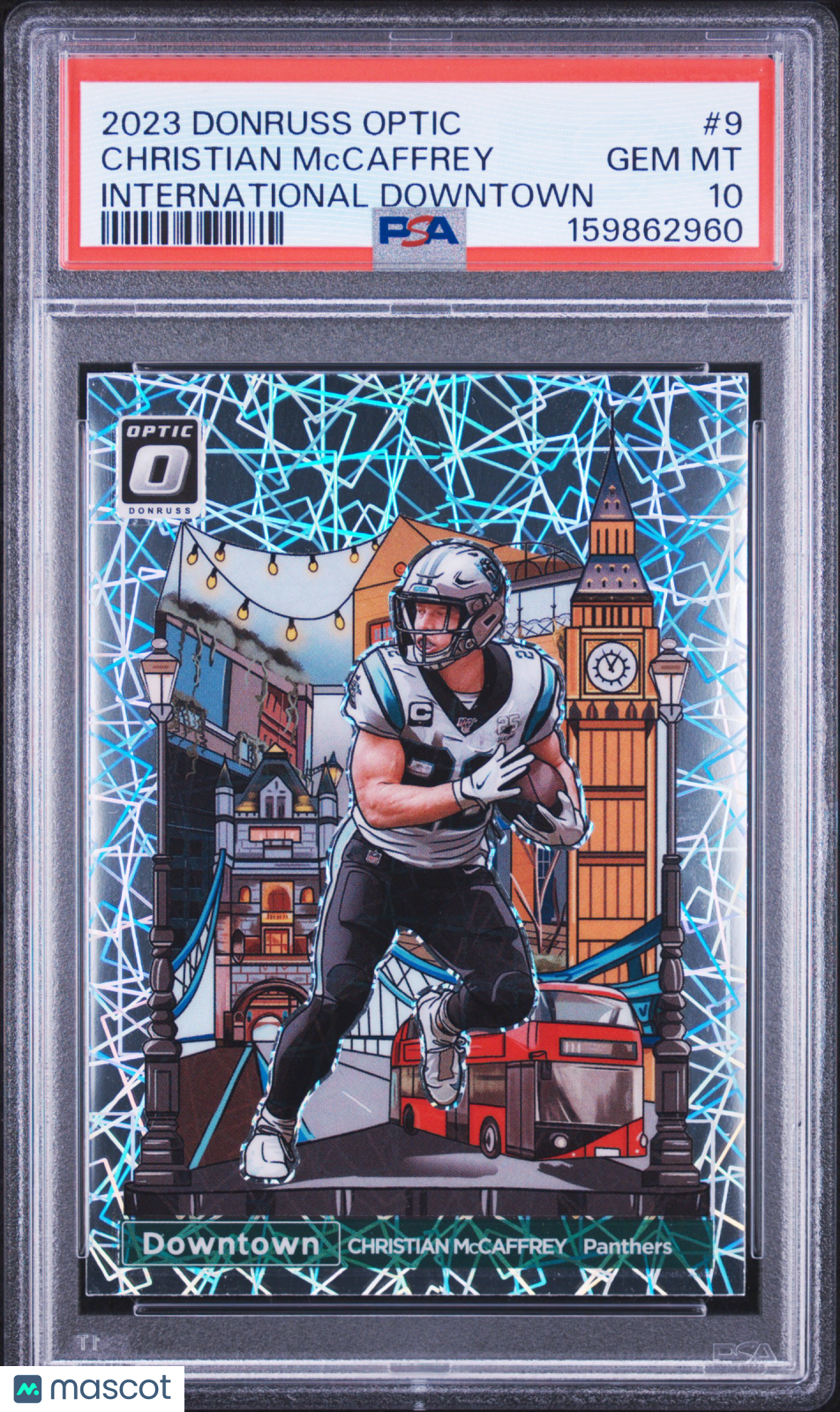 2023 Panini Donruss Optic International Downtown Christian Mccaffrey #9 PSA 10