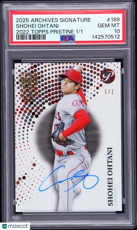 2025 Topps Archives Signature Series Shohei Ohtani #189 PSA 10 /1