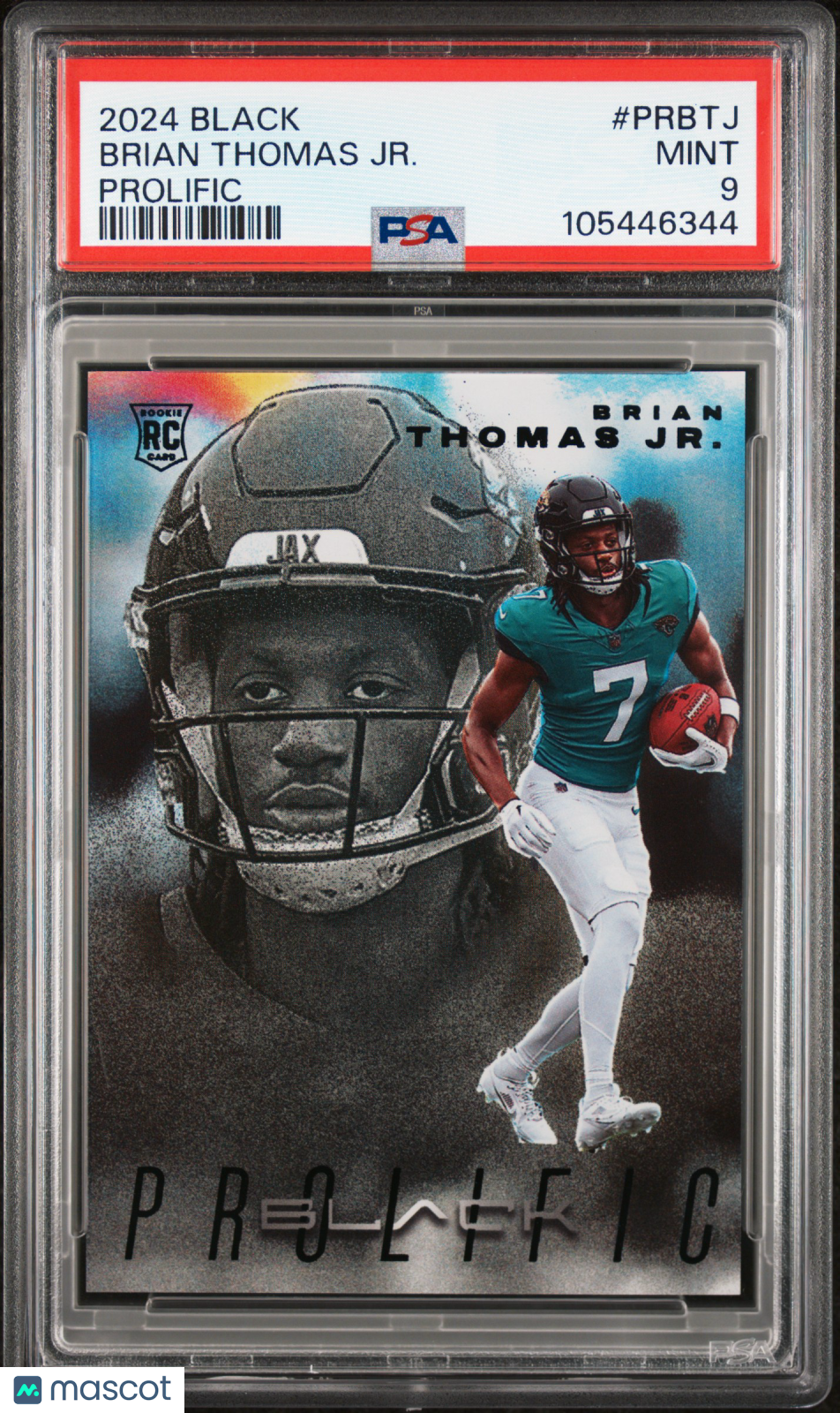 2024 Panini Black Prolific Brian Thomas JR. #PRBTJ PSA 9